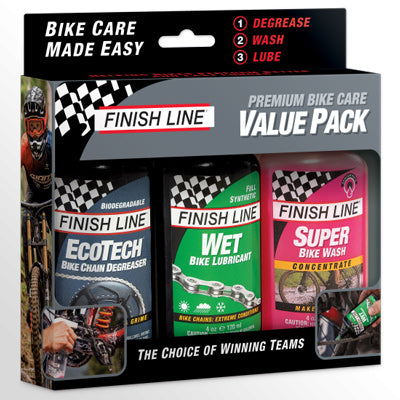Finish Line Bike Lubricant Pack (3 Pack) (Wet)
