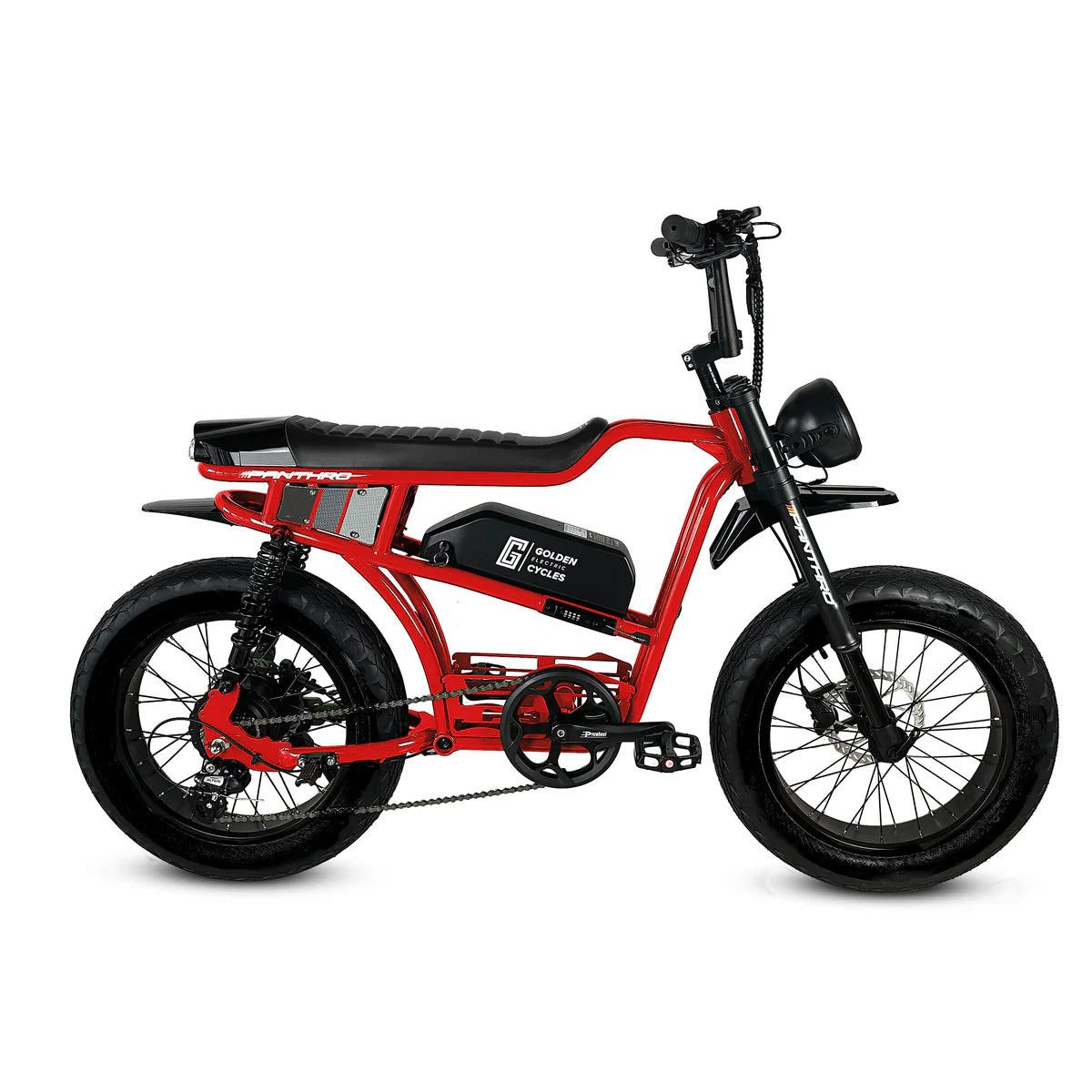 Golden Cycles Panthro E Bike 20" x 4.0 (Red)