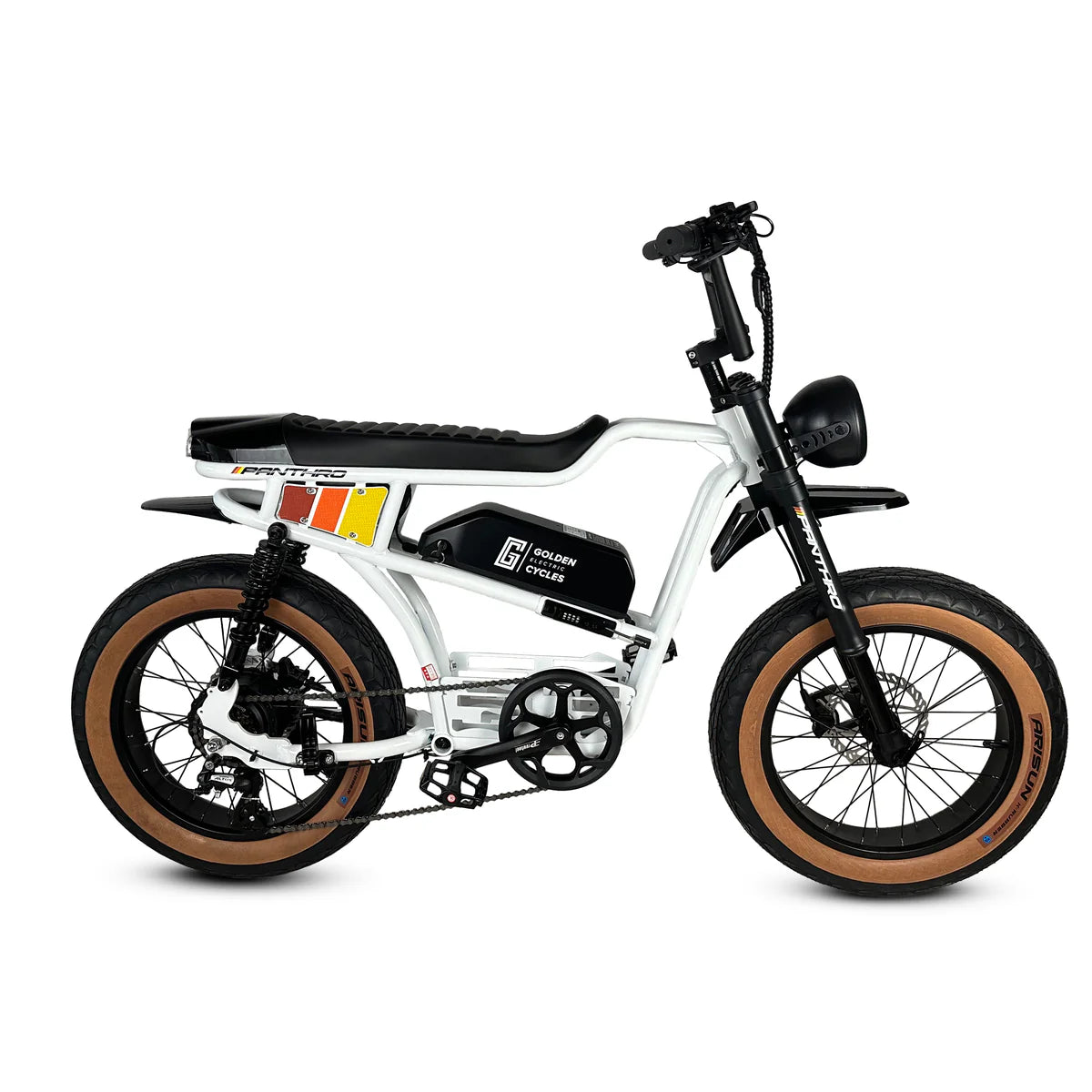 Golden Cycles Panthro E Bike 20" x 4.0 (White)