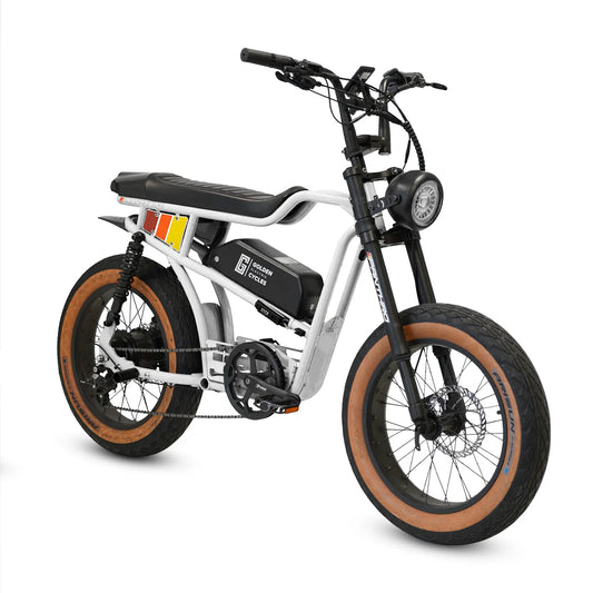 Golden Cycles Panthro E Bike 20" x 4.0  (White)